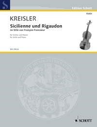 Kreisler Sicilienne und Rigaudon Vln &