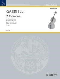 Gabrieli 7 Ricercari Cello Schott