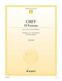 Orff O Fortuna easy pno arr Regner