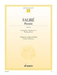 Faure Pavane Vln/Pno Op.50 Schott