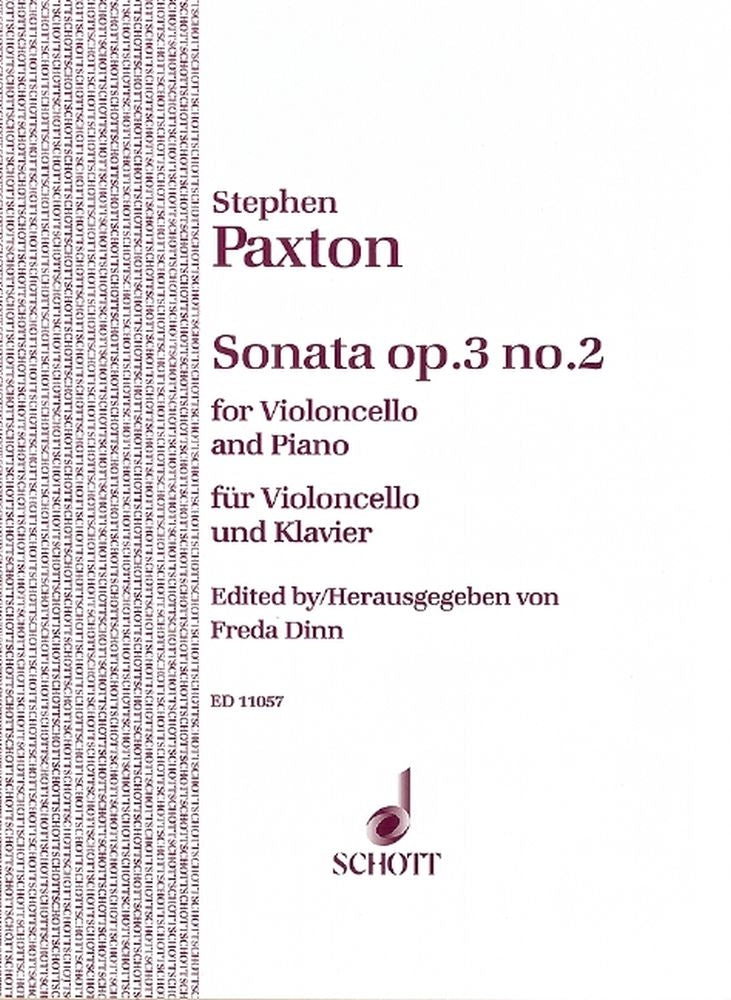 Paxton Sonata Op.3 No.2 Vlc/Pno ED