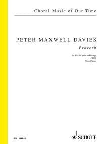 Maxwell Davies Proverb SATB