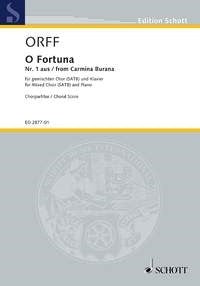 Orff O Fortuna SATB&Pno Choral Score ED