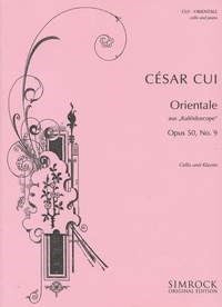Cui Orientale Cello/Pno Op.50 No.9 Simr