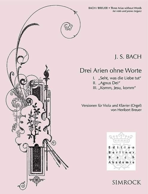 Bach Drei Arien Ohne Worte Vla& Pno SIM