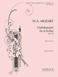 Mozart Vln Concerto No4 D K218 EE