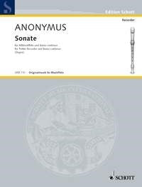 Anonymus Sonata Fmaj Treble Rec OFB110