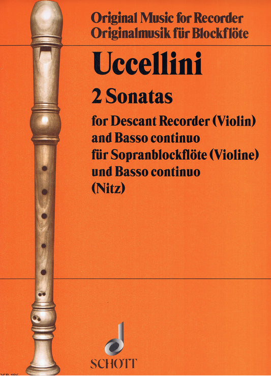 Uccellini 2 Sonatas Desc Rec&Basso ED O