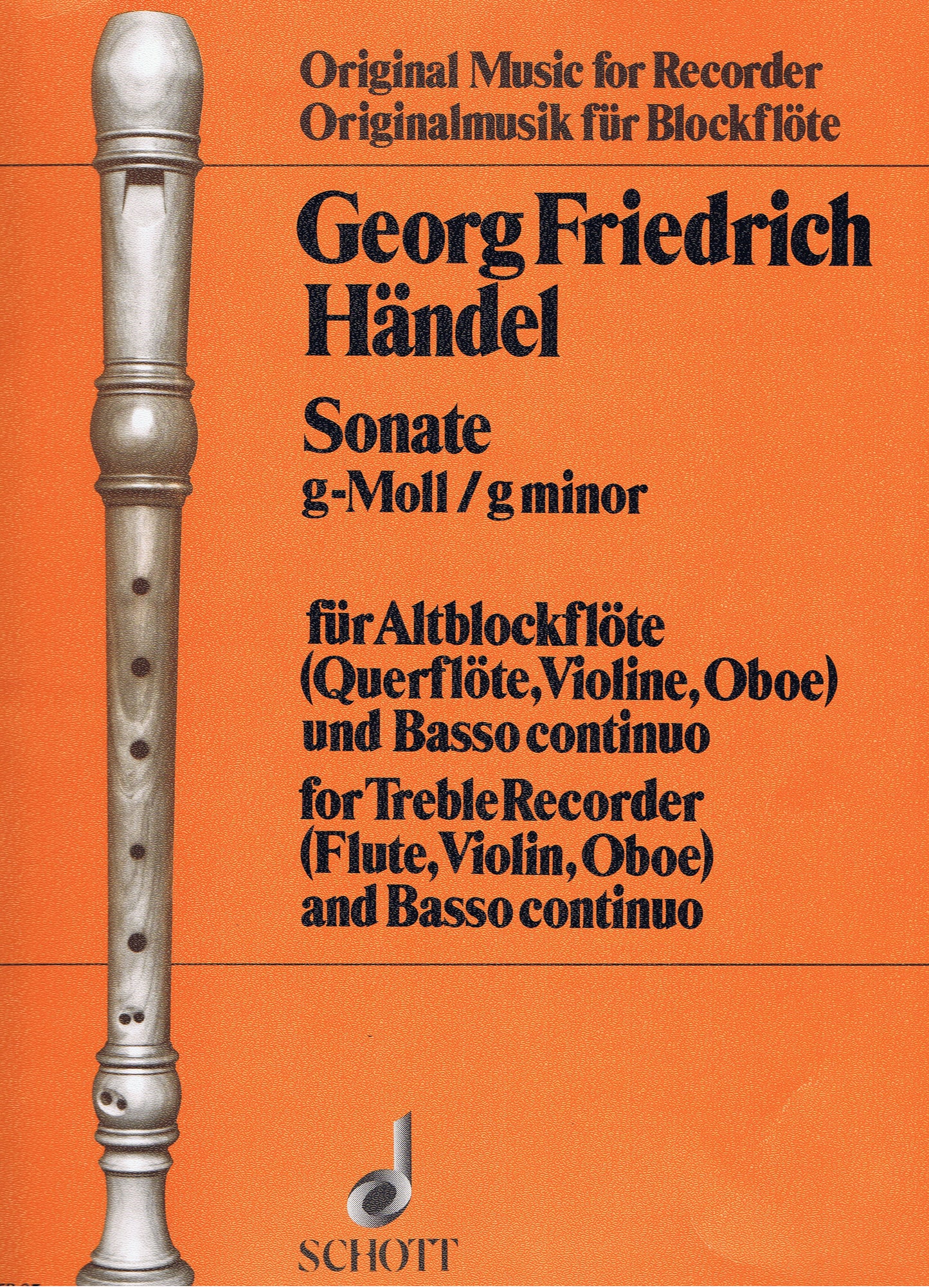 Handel Sonata Treb Rec Gmin Op1/2 ED OF