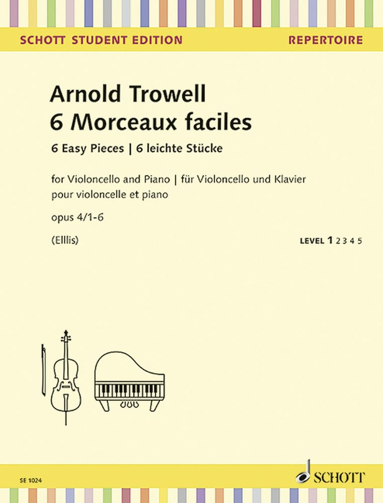 Trowell 6 Morceaux Faciles Op4/1-6 Vc&p