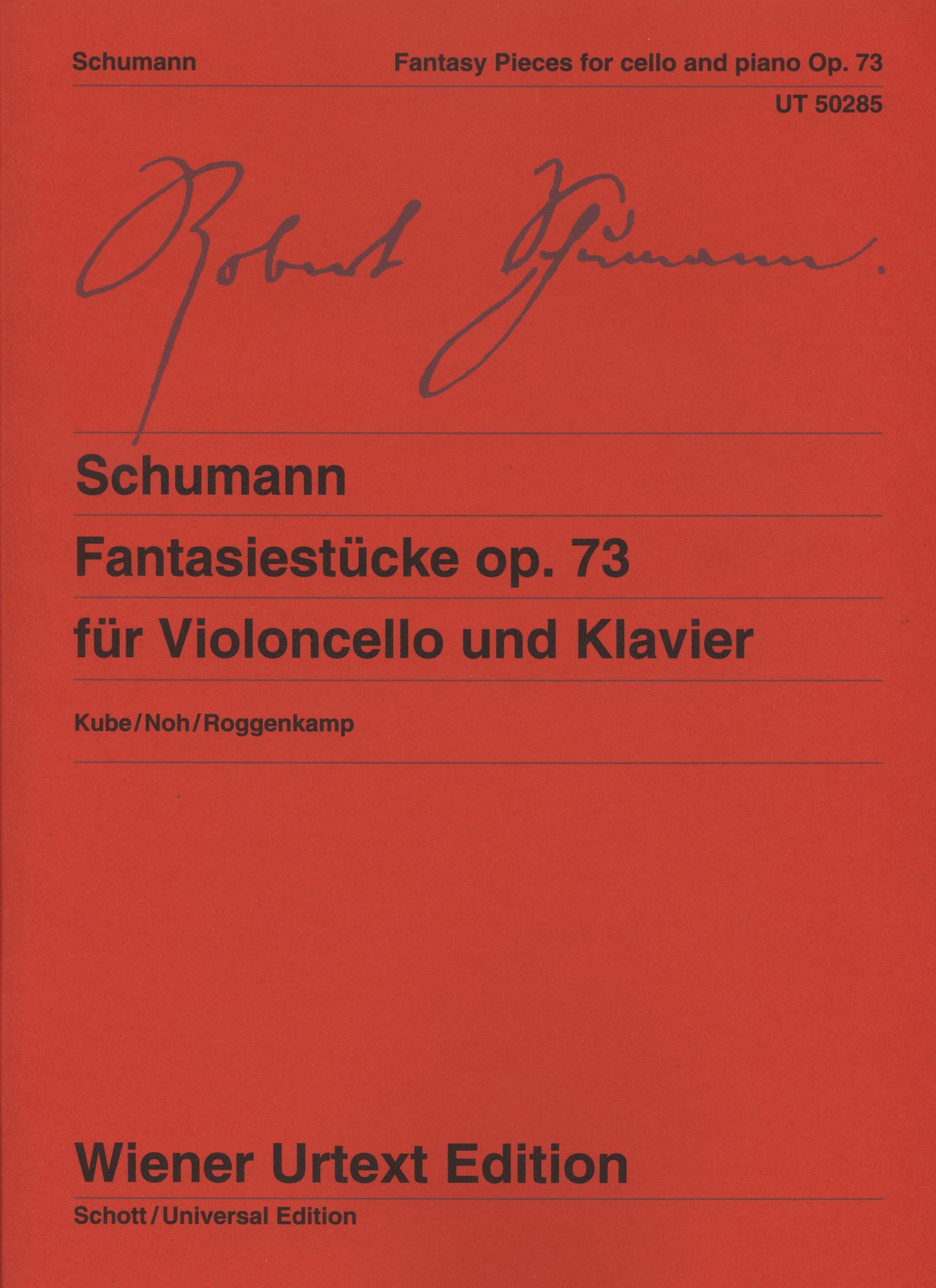 Schumann Fantasy Pces Cello&Pno Op73 UT