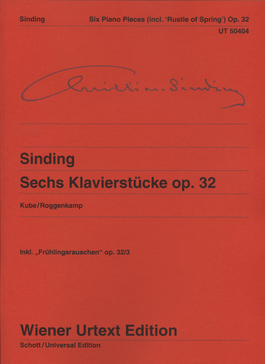 Sinding 6 Pno Pieces Op32 UT