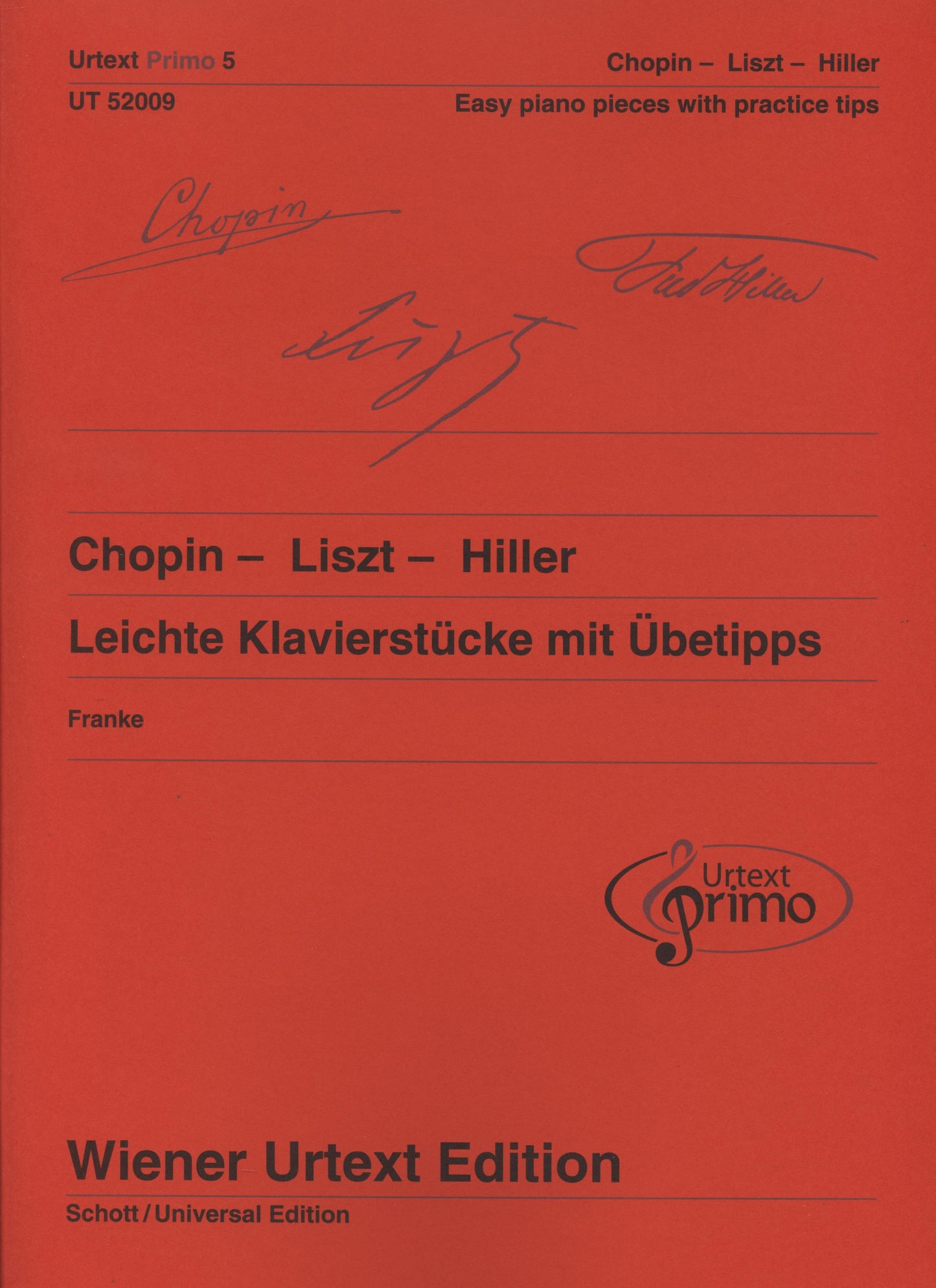 Chopin Liszt Hiller Easy Pno Pces UT