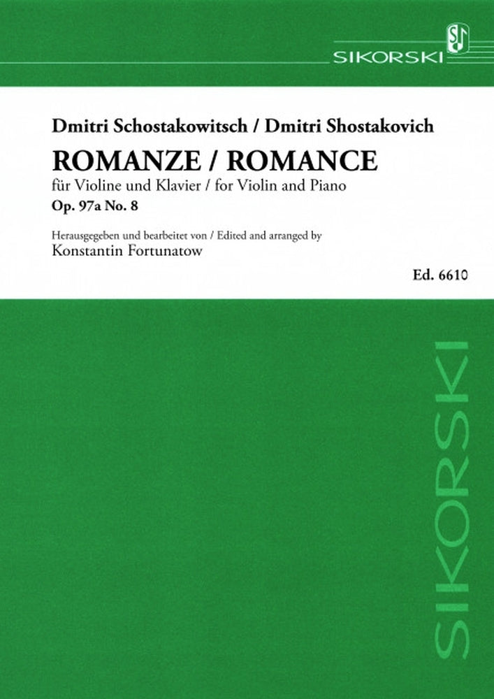 Shostakovich Romance Vln&Pno Op97a No8