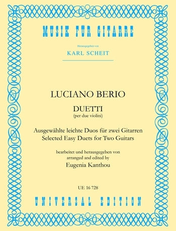 Berio Easy Duets for 2 Gtrs