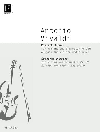 Vivaldi Vln Concerto D Min RV226 Vln&Pn