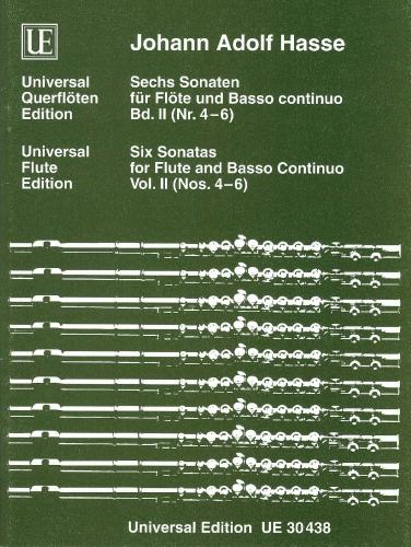 Hasse 6 Sonatas Vol2 No4-6 Flt&Basso UE