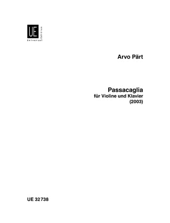 Part Passacaglia vln & piano UE