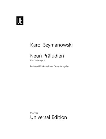 Szymanowski 9 Preludes Op1 Pno UE