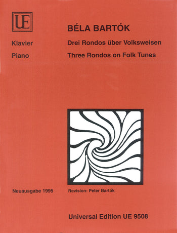 Bartok 3 Rondos Folk Tunes Pno UE