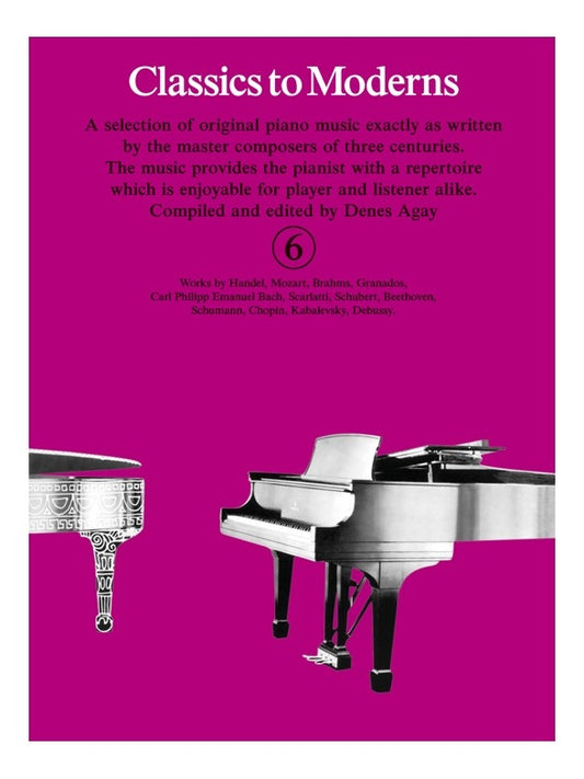 Classics to Moderns Bk6 Pno Pink